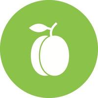 Plum Circle Background Icon vector