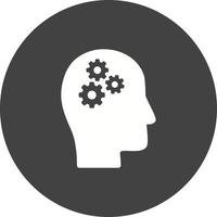 Thought Process Circle Background Icon vector