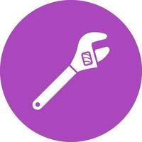 Monkey Wrench Circle Background Icon vector