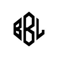 diseño de logotipo de letra bbl con forma de polígono. diseño de logotipo en forma de cubo y polígono bbl. bbl hexágono vector logo plantilla colores blanco y negro. monograma bbl, logotipo comercial y inmobiliario.