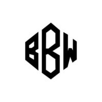 diseño de logotipo de letra bbw con forma de polígono. diseño de logotipo en forma de cubo y polígono bbw. bbw hexágono vector logo plantilla colores blanco y negro. monograma bbw, logo de negocios y bienes raíces.