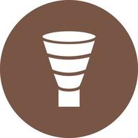 Funnel Chart Circle Background Icon vector