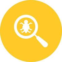 Find Bugs Circle Background Icon vector