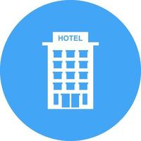 Hotel Circle Background Icon vector