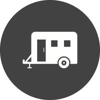 Trailer Circle Background Icon vector