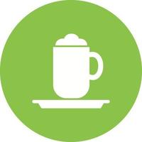 Cappucino Circle Background Icon vector