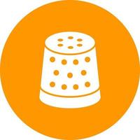 Thimble Circle Background Icon vector