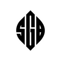 diseño de logotipo de letra de círculo sgb con forma de círculo y elipse. letras elipses sgb con estilo tipográfico. las tres iniciales forman un logo circular. vector de marca de letra de monograma abstracto del emblema del círculo sgb.