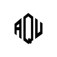 AQV letter logo design with polygon shape. AQV polygon and cube shape logo design. AQV hexagon vector logo template white and black colors. AQV monogram, business and real estate logo.