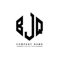 diseño de logotipo de letra bjq con forma de polígono. bjq polígono y diseño de logotipo en forma de cubo. bjq hexágono vector logo plantilla colores blanco y negro. monograma bjq, logotipo empresarial y inmobiliario.