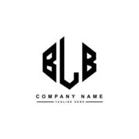 BLB letter logo design with polygon shape. BLB polygon and cube shape logo design. BLB hexagon vector logo template white and black colors. BLB monogram, business and real estate logo.