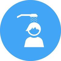 In the Shower Circle Background Icon vector