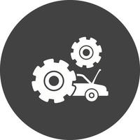 Car Settings Circle Background Icon vector