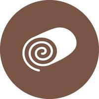 Swiss roll I Circle Background Icon vector