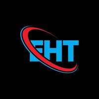 logotipo de eht. eh carta. diseño del logotipo de la letra eht. logotipo de iniciales eht vinculado con círculo y logotipo de monograma en mayúsculas. tipografía eht para tecnología, negocios y marca inmobiliaria. vector