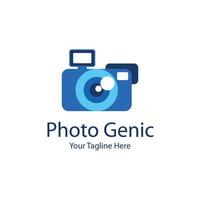 Camera photo genic studio logo design template for brand or company and other vector