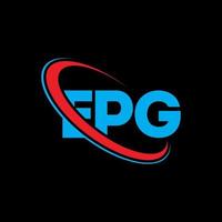 EPG logo. EPG letter. EPG letter logo design. Initials EPG logo linked with circle and uppercase monogram logo. EPG typography for technology, business and real estate brand. vector