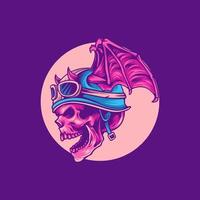 Bat Skull Rider Illustration vector