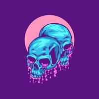 Bubble Gum Skull Illustration vector