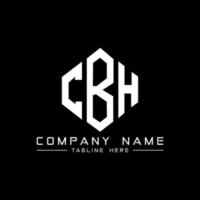 CBH letter logo design with polygon shape. CBH polygon and cube shape logo design. CBH hexagon vector logo template white and black colors. CBH monogram, business and real estate logo.