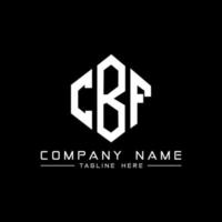 diseño de logotipo de letra cbf con forma de polígono. cbf polígono y diseño de logotipo en forma de cubo. cbf hexágono vector logo plantilla colores blanco y negro. Monograma cbf, logotipo empresarial y inmobiliario.