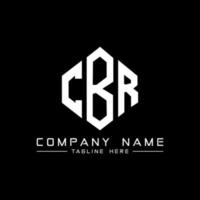 CBR letter logo design with polygon shape. CBR polygon and cube shape logo design. CBR hexagon vector logo template white and black colors. CBR monogram, business and real estate logo.