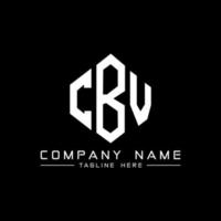 diseño de logotipo de letra cbv con forma de polígono. cbv polígono y diseño de logotipo en forma de cubo. cbv hexágono vector logo plantilla colores blanco y negro. Monograma cbv, logotipo comercial y inmobiliario.
