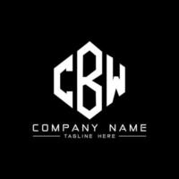 CBW letter logo design with polygon shape. CBW polygon and cube shape logo design. CBW hexagon vector logo template white and black colors. CBW monogram, business and real estate logo.