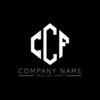 CCF letter logo design with polygon shape. CCF polygon and cube shape logo design. CCF hexagon vector logo template white and black colors. CCF monogram, business and real estate logo.