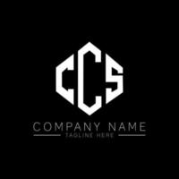 CCS letter logo design with polygon shape. CCS polygon and cube shape logo design. CCS hexagon vector logo template white and black colors. CCS monogram, business and real estate logo.