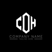 diseño de logotipo de letra cdh con forma de polígono. diseño de logotipo en forma de cubo y polígono cdh. cdh hexágono vector logo plantilla colores blanco y negro. monograma cdh, logotipo comercial y inmobiliario.