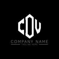 CDV letter logo design with polygon shape. CDV polygon and cube shape logo design. CDV hexagon vector logo template white and black colors. CDV monogram, business and real estate logo.