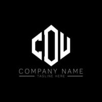 CDU letter logo design with polygon shape. CDU polygon and cube shape logo design. CDU hexagon vector logo template white and black colors. CDU monogram, business and real estate logo.