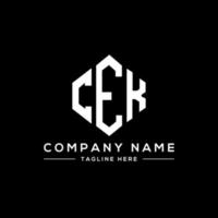 CEK letter logo design with polygon shape. CEK polygon and cube shape logo design. CEK hexagon vector logo template white and black colors. CEK monogram, business and real estate logo.