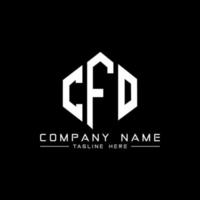 diseño de logotipo de carta cfo con forma de polígono. cfo polígono y diseño de logotipo en forma de cubo. cfo hexágono vector logo plantilla colores blanco y negro. Monograma de CFO, logo comercial y de bienes raíces.