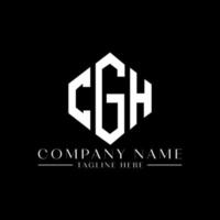 diseño de logotipo de letra cgh con forma de polígono. cgh polígono y diseño de logotipo en forma de cubo. cgh hexágono vector logo plantilla colores blanco y negro. Monograma cgh, logotipo comercial e inmobiliario.