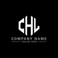 CHL letter logo design with polygon shape. CHL polygon and cube shape logo design. CHL hexagon vector logo template white and black colors. CHL monogram, business and real estate logo.