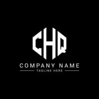 CHQ letter logo design with polygon shape. CHQ polygon and cube shape logo design. CHQ hexagon vector logo template white and black colors. CHQ monogram, business and real estate logo.