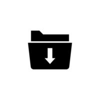 Folder Glyph line icon. Glyph style sign for mobile concept and web design. Glyph vector icon. Symbol, logo illustration. Vector graphic