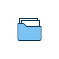 Folder line icon. line style sign for mobile concept and web design. Outline vector icon. Symbol, logo illustration. Vector graphic