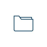 Folder line icon. line style sign for mobile concept and web design. Outline vector icon. Symbol, logo illustration. Vector graphic