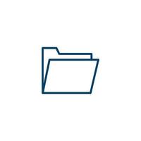 Folder line icon. line style sign for mobile concept and web design. Outline vector icon. Symbol, logo illustration. Vector graphic