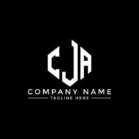 CJA letter logo design with polygon shape. CJA polygon and cube shape logo design. CJA hexagon vector logo template white and black colors. CJA monogram, business and real estate logo.