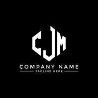 diseño de logotipo de letra cjm con forma de polígono. cjm polígono y diseño de logotipo en forma de cubo. cjm hexágono vector logo plantilla colores blanco y negro. monograma cjm, logotipo comercial e inmobiliario.