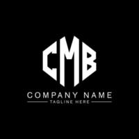 CMB letter logo design with polygon shape. CMB polygon and cube shape logo design. CMB hexagon vector logo template white and black colors. CMB monogram, business and real estate logo.