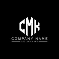 CMK letter logo design with polygon shape. CMK polygon and cube shape logo design. CMK hexagon vector logo template white and black colors. CMK monogram, business and real estate logo.