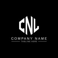 CNL letter logo design with polygon shape. CNL polygon and cube shape logo design. CNL hexagon vector logo template white and black colors. CNL monogram, business and real estate logo.