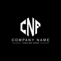 CNF letter logo design with polygon shape. CNF polygon and cube shape logo design. CNF hexagon vector logo template white and black colors. CNF monogram, business and real estate logo.
