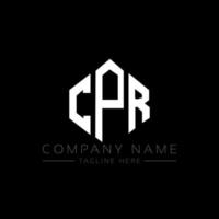 CPR letter logo design with polygon shape. CPR polygon and cube shape logo design. CPR hexagon vector logo template white and black colors. CPR monogram, business and real estate logo.