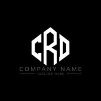 CRD letter logo design with polygon shape. CRD polygon and cube shape logo design. CRD hexagon vector logo template white and black colors. CRD monogram, business and real estate logo.